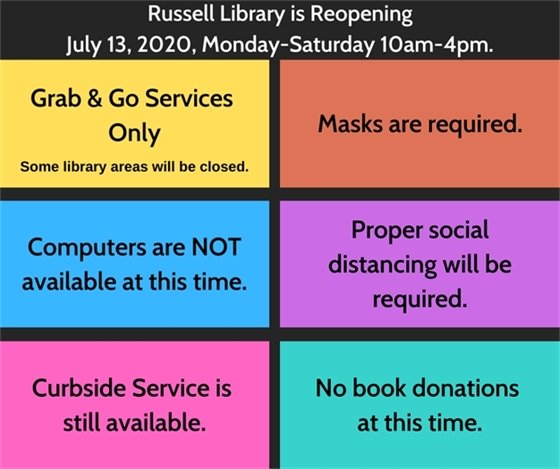 Russell Library Reopening!
