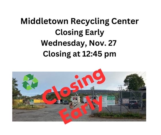 Recycling Center Closing Early 